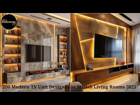 200 Modern TV Unit Designs For Stylish Living Rooms 2025 | TV Wall Decoration Ideas & Wall Cladding