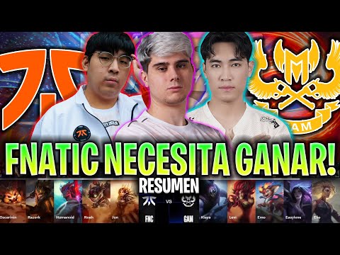 RAZORK NECESITA GANAR CON FNATIC! *MUY ÉPICO* | FNC vs GAM RESUMEN SWISS STAGE WORLDS 2024 LVP