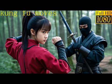 Kung Fu movie! Japan's top ninja challenges a kung fu girl but is defeated in one move.