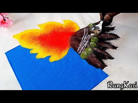 Holi Dahan special rangoli l होली दहन पर सुंदर रंगोली l Holi l easyrangoli l Happy holi rangoli