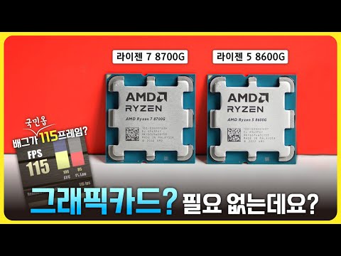 이제 그래픽카드 필요 없습니다. 게임·AI 다 되니까요! [라이젠 8600G & 8700G 게임 테스트]