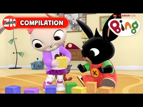 Bing's Rainbow Blocks | Bing Clip Compilation | ZeeKay Junior