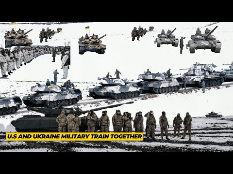 US-Ukrainian Troops Operate New Tanks and Train in Difficult Terrain