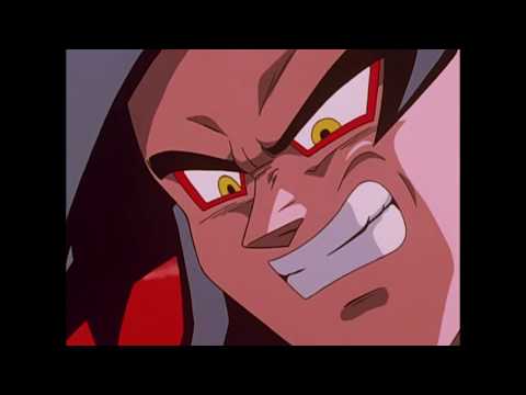 Dragon Ball GT - Goku turns SSJ4 Against Super 17