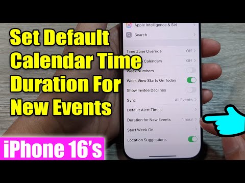 iPhone 16/16 Pro Max: How to Set Default Calendar Time Duration For New Events