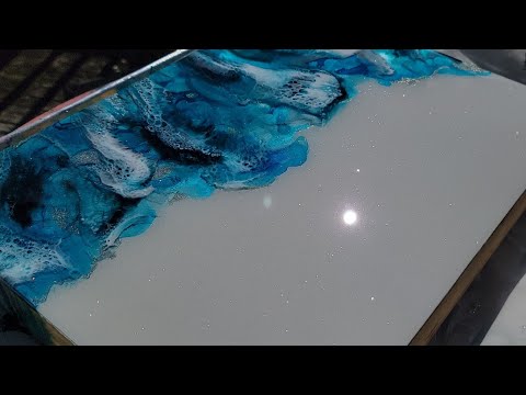 STUNNING Alcohol Ink & Resin Painting