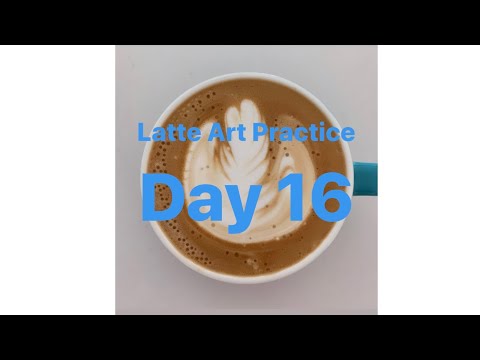 Latte Art Practice Day 16/ ラテアート練習記録 16日目/ 라떼 아트 연습 16 일차/ 第十六天拿铁艺术练习