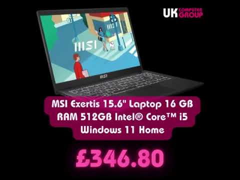 MSI Exertis 15.6" Laptop 16 GB RAM 512GB Intel® Core™ i5 Windows 11 Home £346.80 w/code 👇🔥🔥