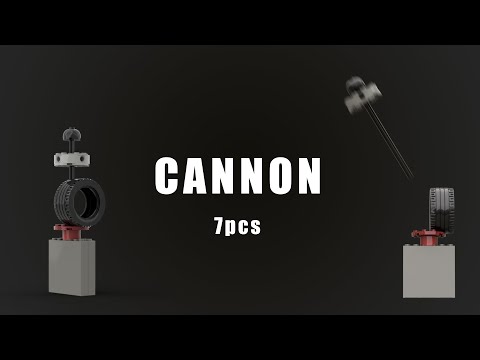 How To Build: Lego shooting cannon with only 7 pieces!