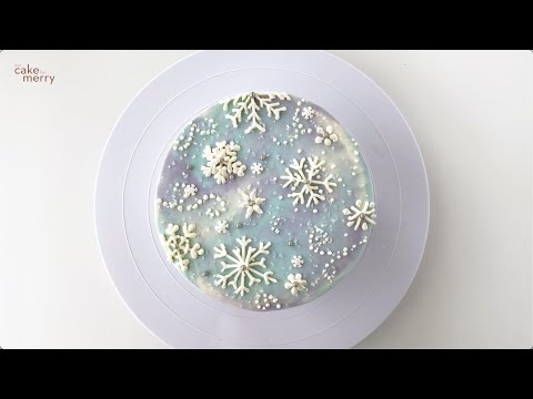 Buttercream Snowflake Cake