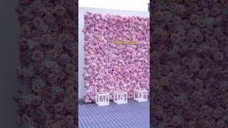 Purple Pink Rose 5D Flower Wall Cloth Base Wedding Backdrop Party Event Props#wedding #flowerwalls