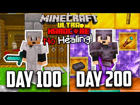 I survived 200 days in ULTRA HARDCORE Minecraft...