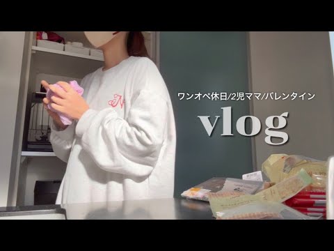 【主婦vlog】今日も休日ワンオペでわっちゃわちゃ/2児ママ/バレンタイン💌