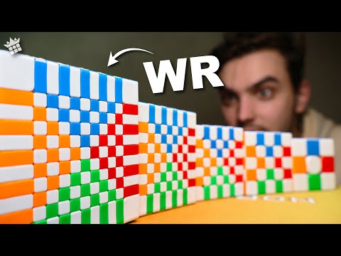 SUPERFLIP Rubik’s Cube Relay WORLD RECORD? 11x11 to 3x3