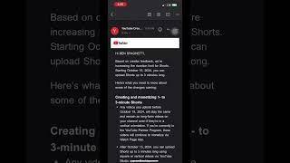 YOU CAN NOW UPLOAD YOUTUBE SHORTS UP TO 3 MINUTES #youtubeshortsupdate #youtubeshorts3minsupdate