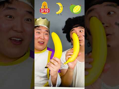 Mukbang papaya, banana, durian yellow food  #shorts