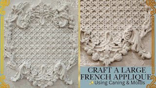 DIY Large Decorative Furniture Applique Using Molds & Caning / Shabby Chic French Style Decor Crafts