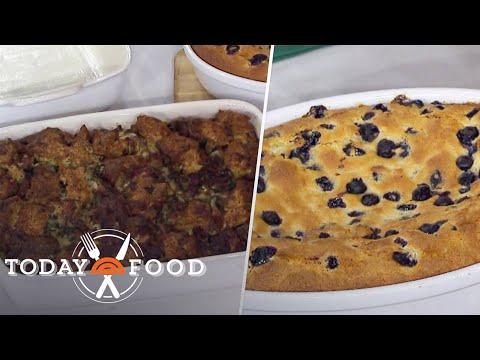 Ham and spinach casserole and blueberry cake: Get the recipes