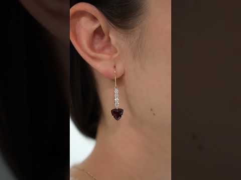 Bespoke Garnet and Diamond Earrings | The Village Goldsmith