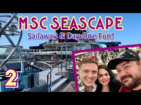 MSC Seascape: Sailaway, night 1 dinner, & the glow party! | PART 2, September 2023