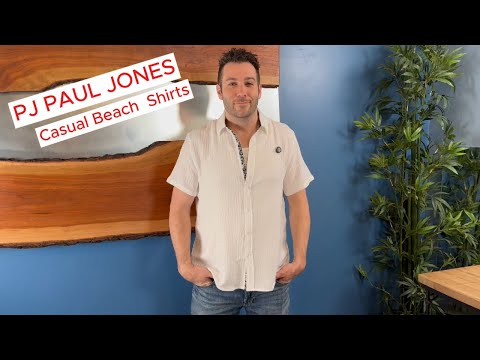 PJ PAUL JONES Beach Vacation Shirts, lightweight design #mensclothing #summerfashion #mensshirt