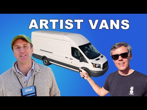 Artist Tour Vans at St. Armands Circle Art Festival in Sarasota, FL