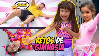 Retos de GIMNASIA con #SALOMEFERIA y @LosMeniquesDeLaCasa | Diversion y Entretenimiento para Niños