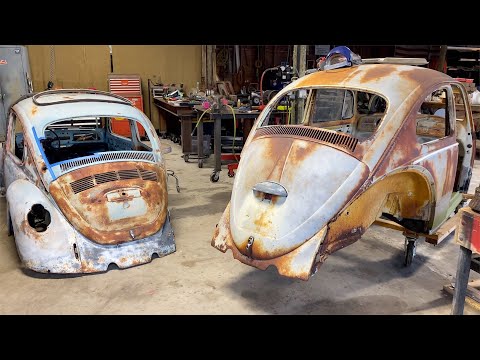 VW Beetle Restoration - Rear Window Metal Repair