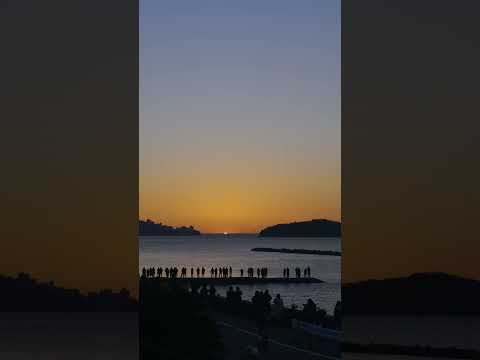 2025年初日 愛知県吉良の海岸から見る日本の美しい日の出 / 2025 First Sunrise: Japan's Beautiful Sunrise from Kira Town.#short