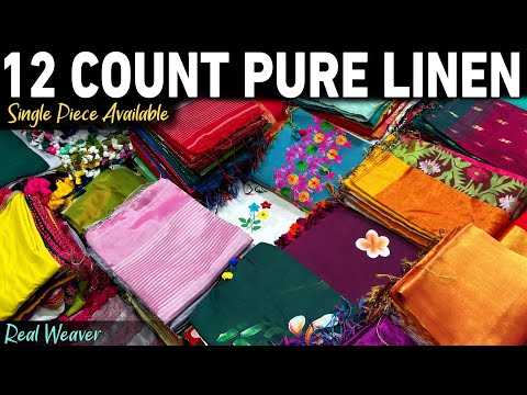 Authentic 120 Count Pure Linen / Khadi Cotton / Mercerised Cotton / Mul Cotton Saree Manufacturer 🔥