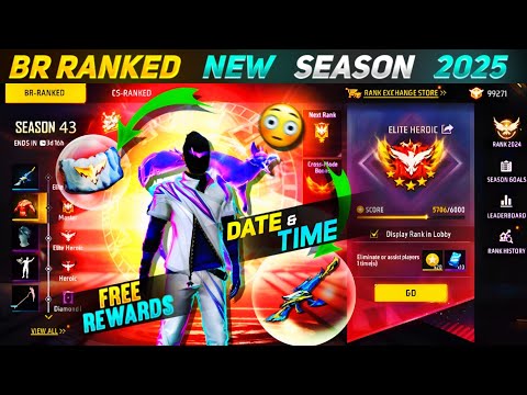 1 January 2025🔥 Br Ranked Free Rewards🤯| Br Ranked New Season 43 Rewards | Free Fire New Rank Season