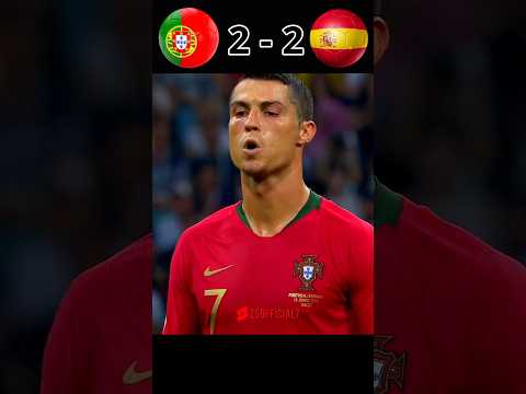 Ronaldo Hattrick Portugal VS Spain Epic Match 🔥😱 #ronaldo #youtube #football #shorts