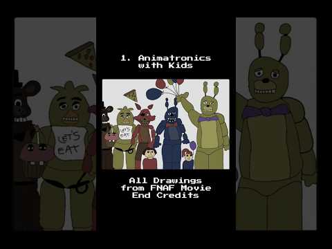 All FNAF Movie End Credits Drawings Recreated in HD #fnaf #fnafmovie #drawing #hd #flipaclip #2024