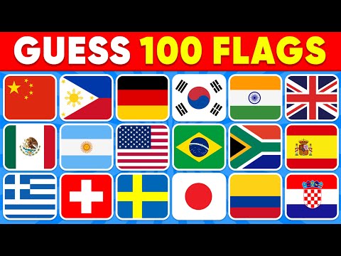 🚩 Guess the Country by the Flag Quiz 🌎 | Can You Guess the 100 Flags?