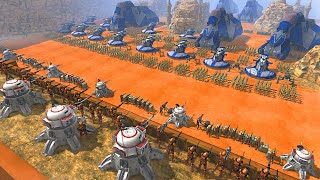 Full-Scale Invasion of LARGEST Clone Wars WALL DEFENSE! - Men of War: Star Wars Mod