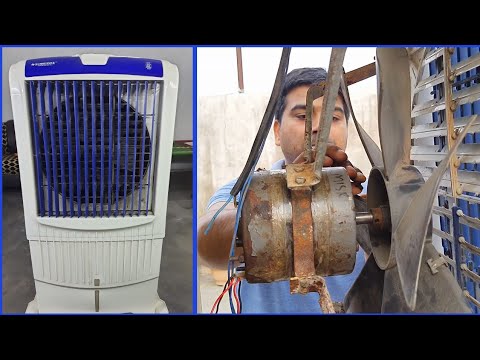 how to assemble air cooler at home | how to make cooler at home | cooler me motor kaise lagaye