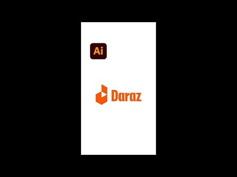 How to make Daraz Logo Design - Illustrator #shorts - Design.lk