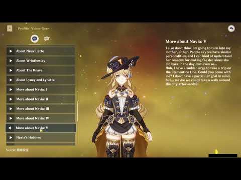 NAVIA ALL VOICE LINES (JAPANESE)