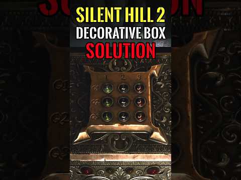 Silent Hill 2 - Hospital Box Puzzle (1 min guide)