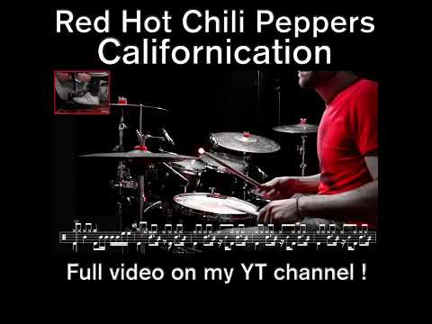 Red Hot Chili Peppers - Californication - Drum Cover(with scrolling drum score)#drumcover #drumscore