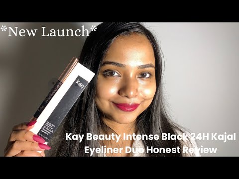 *New Launch* Kay BeautyIntense Black 24H Kajal Eyeliner Duo Swatches and Honest Review