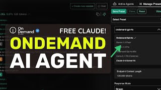 OnDemand : This F'ULLY FREE AI Agent Platform can Generate Apps for FREE! (+ Free Claude 3.5 Sonnet)