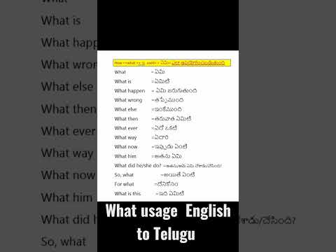 Spoken English -telugu to English #spokenenglish #learnenglish #learnenglishthroughtelugu