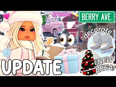 CHRISTMAS UPDATE *NEW TREE FARM & ICE SKATING RINK* WINTER ITEMS, HOUSE DECOR & MORE!! BERRY AVENUE