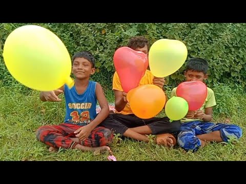 Have fun blowing up balloons And smile and be happy। kids episode-44