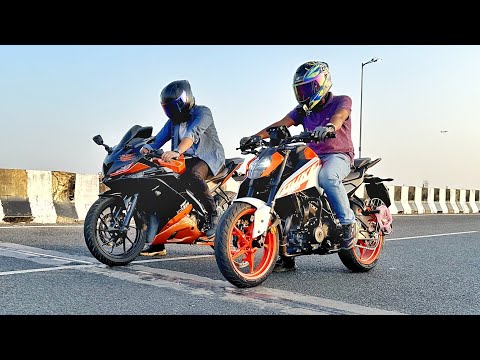 Duke 250 BS7 Vs R15 V3 BS4 Race | First On YouTube