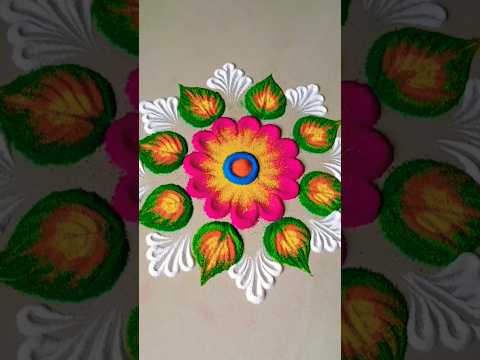 Colour full rangoli # rangoli #shorts #art