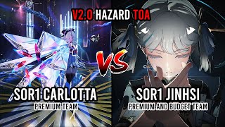 S0R1 Carlotta vs S0R1 Jinhsi - DPS Queen Showdown v2.0 ToA Crownless | Wuthering Waves