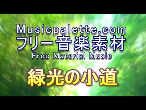 フリー音楽素材（使用料無料）「緑光の小道」Musicpalette