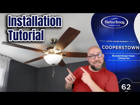 Harbor Breeze Cooperstown Ceiling Fan Install (in +100 yr old home)